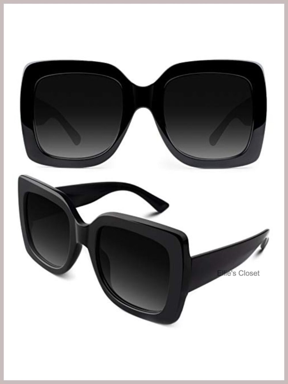 Oversized Square Sunglasses Womens Retro Trendy UV400